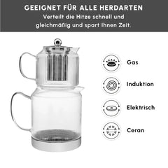 Karaca Kelly – Glas-Teekanne mit Induktionsboden & Filter