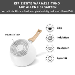 Karaca Swiss Crystal 18 cm Milchkännchen – Creme | PFAS-frei & Induktionstauglich