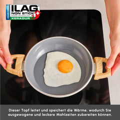 Karaca Swiss Crystal 20 cm Tiefe Bratpfanne – Creamy | Induktion