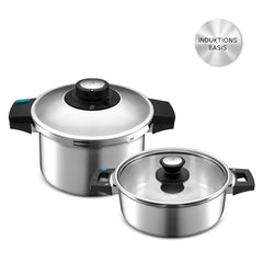 Karaca Quick & Safe Schnellkochtopf-Set 4 + 6 Liter, 4-teilig