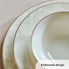 Karaca Siena New Generation Bone Gold Geschirrset, 53-teilig, 12-Personen