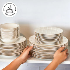 Karaca Siena New Generation Bone Gold Geschirrset, 53-teilig, 12-Personen