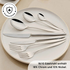 Karaca Novara Elegance Besteckset für 12 Personen, 84 Teilig 612
