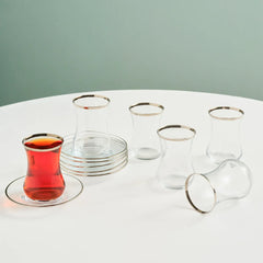 Karaca Sydney Platin 12-teiliges Teeservice für 6 Personen