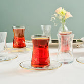 Karaca Yusufcuk Gold Teeservice für 6 Personen, 12-teilig