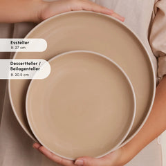 Karaca Geschirrset Creme für 8 Personen, 36-teilig