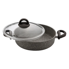 Karaca Dark Silver Bio Granit Flachtopf 26 cm