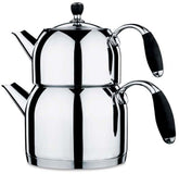 Korkmaz Flora Midi Teapot Tea Maker Induction Stainless Steel Caydanlik A118