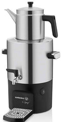 Korkmaz Çayşef A841 Elektrischer Samowar – Silber Matt, 5 L + 2 L