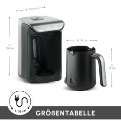 Hatır Köz Türkische Kaffeemaschine mit Röstfunktion – Anthrazit