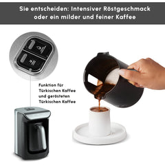 Hatır Köz Türkische Kaffeemaschine mit Röstfunktion – Anthrazit