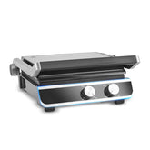 Karaca Nova Grill Kontaktgrill & Sandwich-Toaster mit Timer, 2000 W, Inox