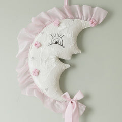 Babyzimmer Deko „Halbmond“ – Rosa