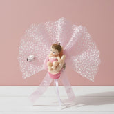 Magnetische Babyfigur Rosa – Süsses Baby in Hand mit Glitzertüll