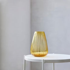 Kusintha Vase von Bitz – 22 cm Glasvase, 4 Farbvarianten (Gelb, Grün, Pink, Blau)