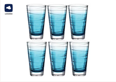 Leonardo Trinkglas Vario Struttura 280 ml, 6 Stück, Blau
