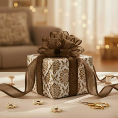 Organza Satinband Braun– 25 mm Breite (Preis pro Meter)