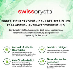 Karaca Swiss Crystal Almond Cream – Flache Pfanne mit Griff