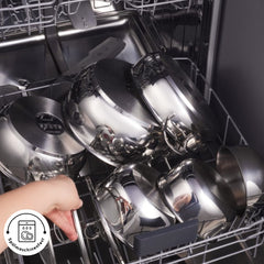 Karaca Induktions Stahl Kochgeschirr Set mit Vorratsbehälter, 13 Teilig