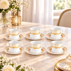 Karaca Vildan Espressotassen-Set für 6 Personen, 12-teilig, 100 ml