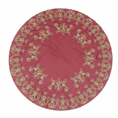 Rote Bindallı Duvak – Traditioneller Henna-Schleier mit goldfarbenem Glitzerdruck