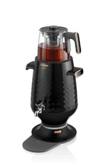 Arzum Ehlikeyif Samowar: Teemaschine und Wasserkocher in einem, 2200W, Schwarz