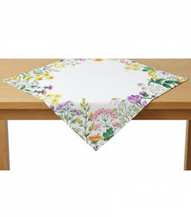 Deco tablecloth flowers, 85x85 cm