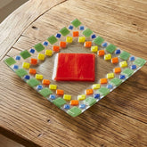 Handgemachte Fruchtschale aus Glas