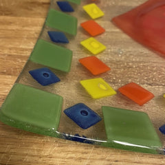 Handgemachte Fruchtschale aus Glas