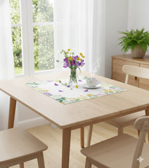 Deco tablecloth flowers, 85x85 cm