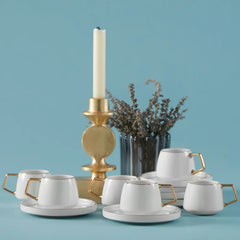Karaca Saturn ensemble de tasses à café pour 6 personnes or
