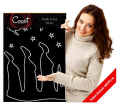 Velours Wandtattoo „İstanbul“ – Samt Wandsticker 86 × 291 cm