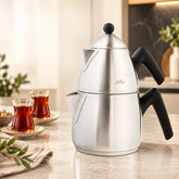 Jumbo Steel Matt Teekannen-Set mit Induktionsboden, 3-teilig