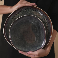 Karaca Earth Collection Galactic 55-teiliges Tafelservice für 12 Personen – Weiss