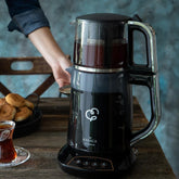 Karaca Çaysever Sprechende Teekanne Plus Wasserkocher 1700 W Chrom