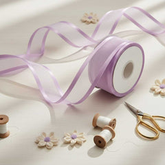 Organza Satinband Lila – 25 mm Breite (Preis pro Meter)
