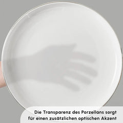 Karaca Streamline New Saturn Platinum Service de table en porcelaine 59 pièces pour 12 personnes