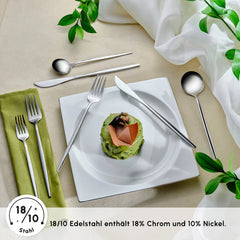 Karaca Orion Silver Besteckset, 60-teilig für 12 Personen