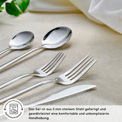 Karaca Orion Silver Besteckset, 60-teilig für 12 Personen