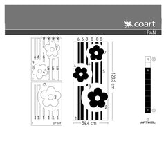 Velours Wandtattoo Pan 54X123 cm