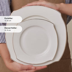 Karaca Wave 53‑teiliges Tafelservice für 12 Personen