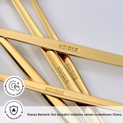 Karaca Orion Gold Besteckset für 6 Personen, 30-teilig