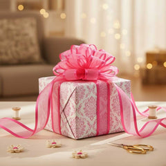 Organza Satinband Pink – 25 mm Breite (Preis pro Meter)