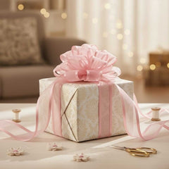 Organza Satinband Hellrosa– 25 mm Breite (Preis pro Meter)