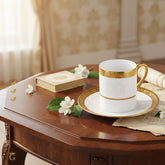 Karaca Royal Bone Victoria – 6-teiliges Kaffeetassenset (90 ml) | Bone China & Mehrfarbig