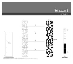 Wandtattoo Stone 47x264 cm