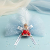 Magnetische Sünnet-Dekoration „Maşallah“ – Junge im roten Auto