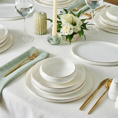 Karaca Stream Bone Sunset Gold Tafelservice, 53-teilig