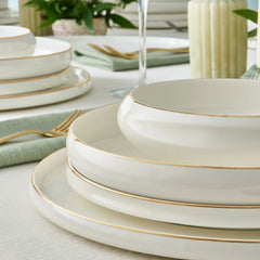 Karaca Stream Bone Sunset Gold Tafelservice, 53-teilig