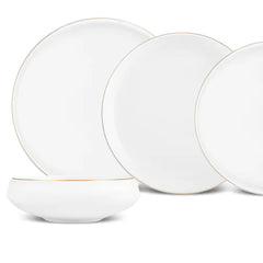 Karaca Stream Bone Sunset Gold Tafelservice, 53-teilig